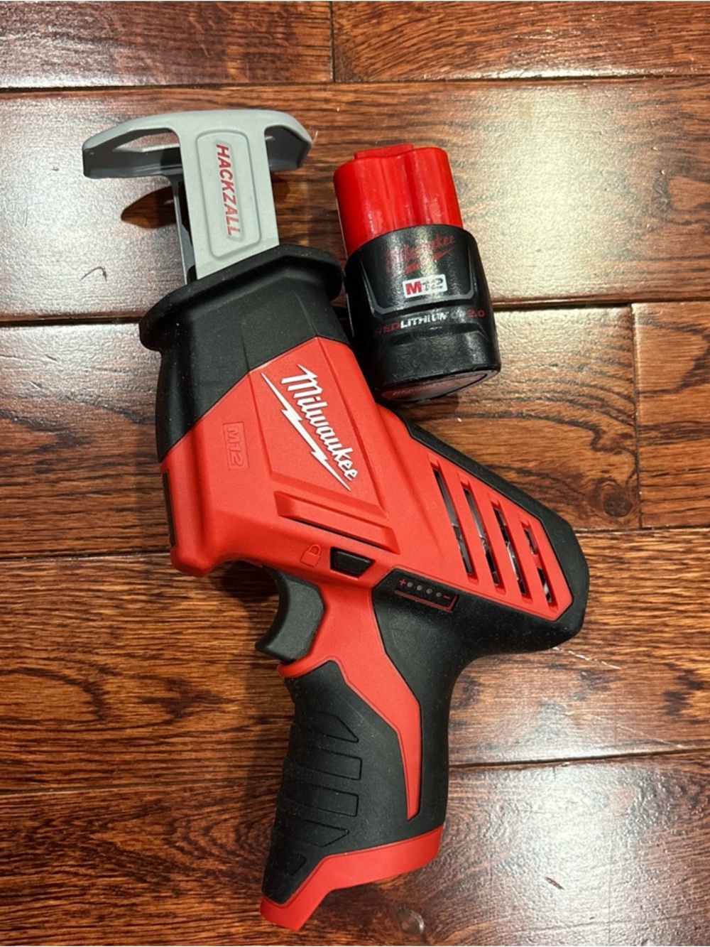 Milwaukee Red/Black M12 Cordless Compact Reciprocating Hackzall w free CP  2.0